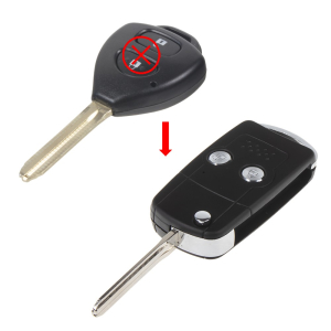 Náhradní obal klíče - Toyota / planžeta TOY43 (2-tlačítkový)