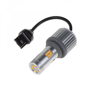 LED autožárovky T20 (7440) - 12V-24V / oranžové 30x LED SMD3030 CANBUS (2ks)