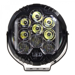 LED světlo na pracovní stroje - dálkové 70W / 9-32V / kulaté / ECE R10/R112 (ø195mm)