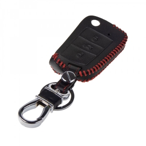 Kožený obal pro klíč - Volkswagen (2014->) 3-tlačítkový