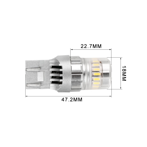 Rozmery LED autožiarovky 12V / T20 (7443)