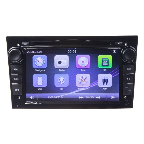 Menu autorádia pre Opel 2004-2010 s 7" LCD, GPS, ČESKÉ MENU