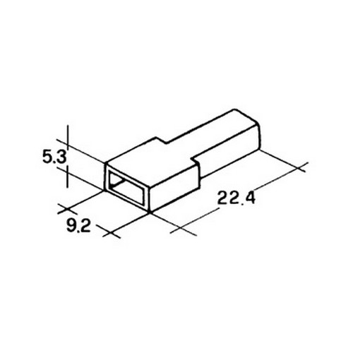 Rozmery izolačného krytu pre 6,3mm faston konektory