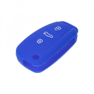 Silikonový obal pro klíč - Audi (3-tlačítkový) modrý