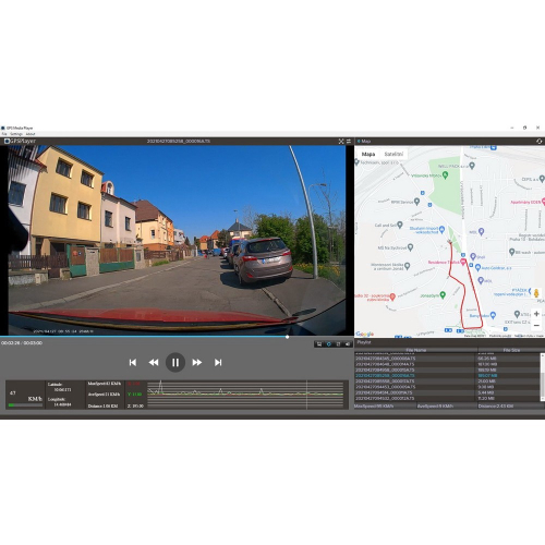 Video z 4K kamery do auta s GPS, WIFI a českým menu