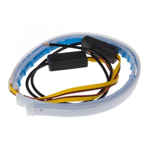 LED pásik - dynamické smerovky oranžové / pozičné svetla biele (45cm)