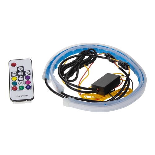 LED podsvietenie vnútorné / vonkajšie RGB 12V, 2 slim pásky 45cm 