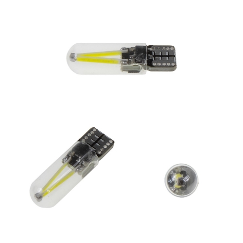 Biela celosklenená COB LED autožiarovka T10