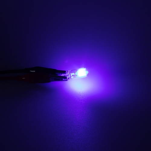Modré celosklenené COB LED autožiarovky T10