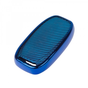 Modrý karbonóvý TPU obal pre Audi