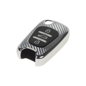 TPU obal klíče Hyundai / Kia - carbon stříbrný