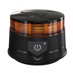 LED maják AKU - oranžový 30x0,7W LED nabíjací s magnetom ECE R65 R10 (102x75mm)