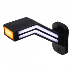 Poziční LED světlo 12V / 24V / pravé - červeno / bílo / oranžové + dynamické směrové světlo (57x145x185mm) ECE
