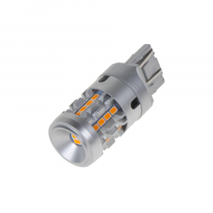 LED autožiarovka T20 (7443) / 12-24V - oranžová 26xSMD LED CANBUS (2ks)