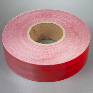 Reflexní páska - 50mm červená samolepicí (45,7m)