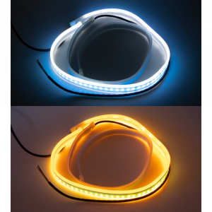 Svieitvosť LED dynmických pásikov biela/oranžová 60cm