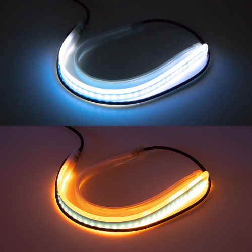 Svietivosť LED dynamických pásikov biela/oranžová 30cm