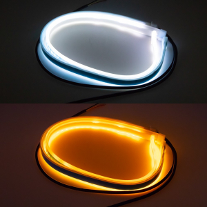 Svieitvosť LED dynmických pásikov biela/oranžová 45cm