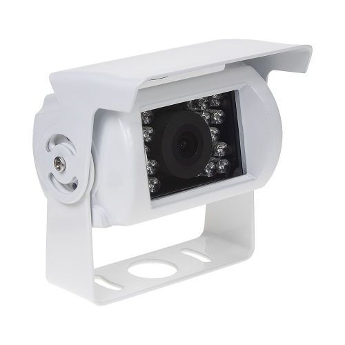 Biela kamera CVBS s IR svetlom, vonkajšia PAL/NTSC, 12-24 V