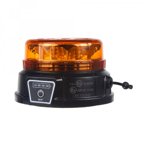 AKU LED maják - 12x3W oranžový / magnet ECE R65/R10 (130x80mm)