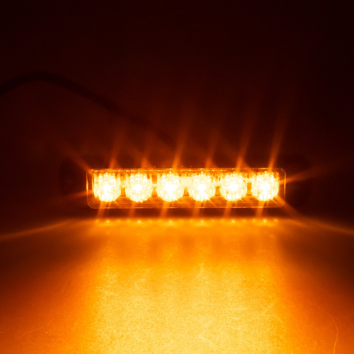 Svietivosť 6W LED oranžového 12/24V svetla ECER65