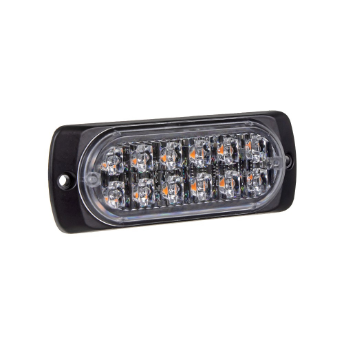 SLIM výstražné LED světlo vnější, oranžové, 12/24V, 12 x 1W