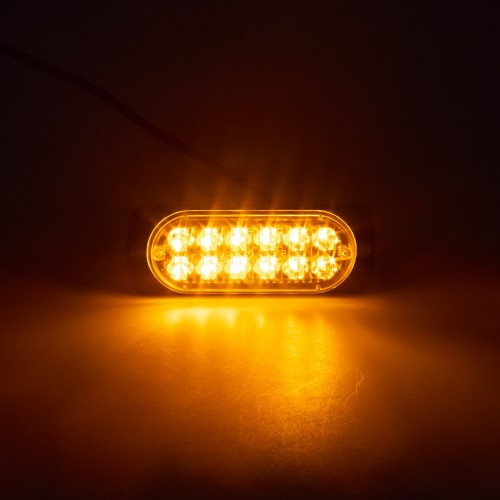 Svítivost 12W výstražného oranžového 12/24V LED světla