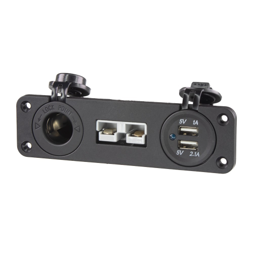 2x USB, CL + Anderson zásuvka 50A do panelu