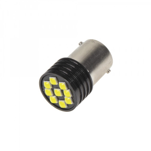 LED autožiarovka BA15s / 12V - biela 9x LED 3030SMD (2ks)