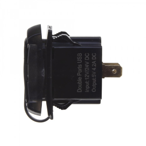 12/24V dvojitá USB zásuvka s voltmetrom "Rocker"
