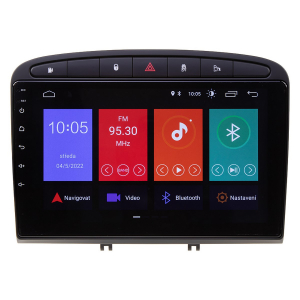 Multimediálne autorádio Peugeot 308, 408 s 9" LCD, Android 11.0, WI-FI, GPS, Carplay, Bluetooth, 2x USB