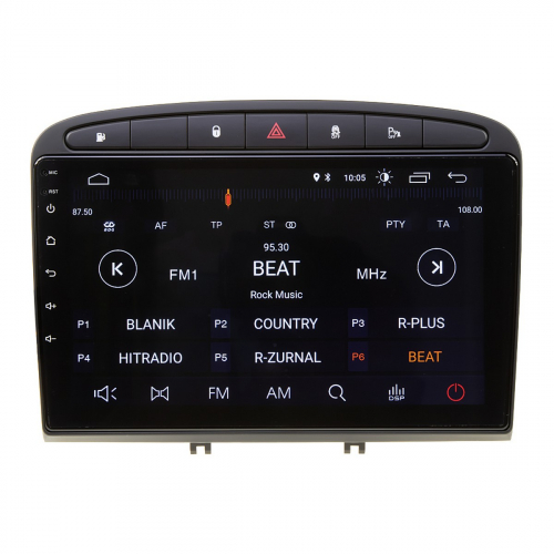 Autorádio pre Peugeot 308, 408 s 9" LCD, Android 11.0, WI-FI, GPS, Carplay, Bluetooth, 2x USB