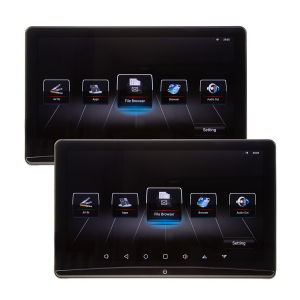 Set LCD monitorov 10,6" - OS Android / USB  /SD / HDMI s držiakom na opierku pre Mercedes