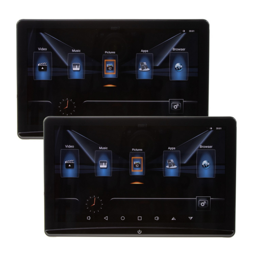 Set LCD monitorov 10,6" OS Android/USB/SD/HDMI s držiakom pre OEM inštaláciu