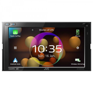 2DIN autorádio JVC KW-M875DBW - 6,8" LCD / DAB+ / USB / AV / Bluetooth / Apple CarPlay / Android Auto