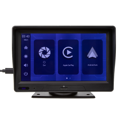 Menu 7 " monitora s Apple CarPlay, Android auto, Bluetooth, DUAL DVR, Handsfree