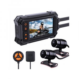 Motocyklová DUAL FULL HD kamera - 3" LCD / IP67 / GPS