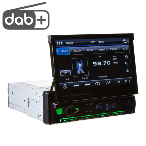 Multimediálne 1DIN autorádio - výsuvný 7" LCD / Mirror link / Bluetooth / DAB / SD / DUAL-USB / RDS / ČESKÉ MENU
