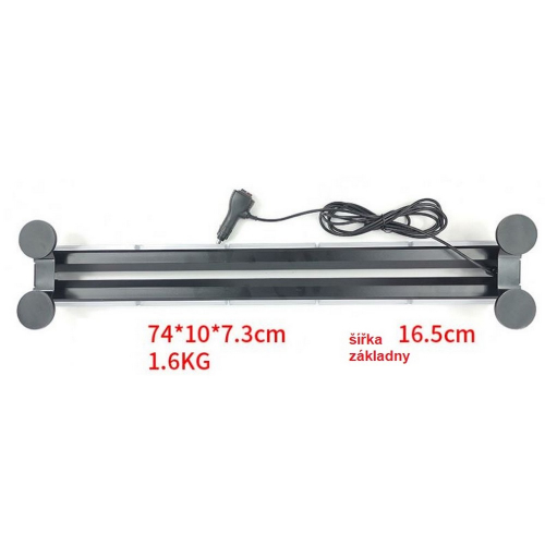 Rozmery 12/24V magnetickej 120W COB LED oranžovej aleje