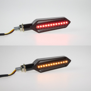 Svietivosť dynamických LED motosmeroviek s brzdovým svetlom