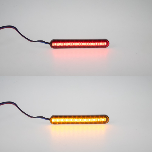 Svietivosť dynamických LED motosmeroviek s brzdovým svetlom 24LED