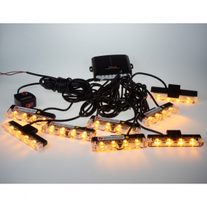 Svietivosť oranžových 12/24V LED predátorov do mriežky vozidla