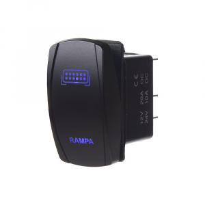 Spínač kolískový 12V / 24V - RAMPA s LED podsvietením (37x21mm) Rocker2