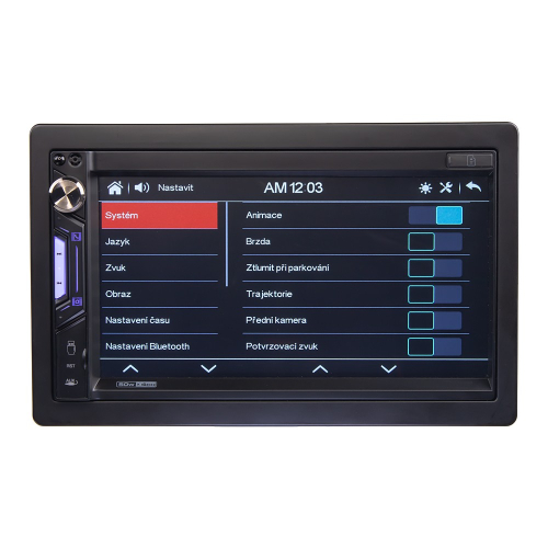 Naatavenie 2DIN autorádia s 6,9" LCD, Carplay, Android Auto, Mirror link, Carplay, Bluetooth, USB, microSD