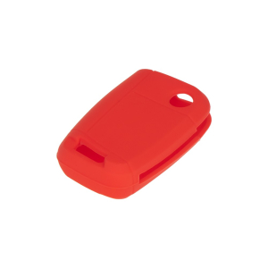 Červený silikónový obal na 3-tlačidlový kľúč VW,Seat,Škoda