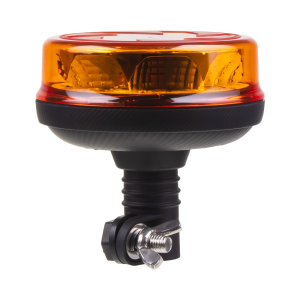 LED maják oranžový 12/24V - 16x1W LED ECE R65 s uchycením na tyč (125x122mm)