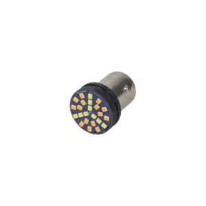 LED autožiarovka BAY15d / 12V - 24x SMD LED biela-oranžová / dvojvláknová (2ks)