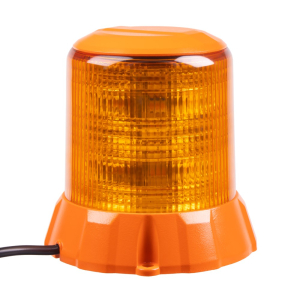 LED maják oranžový 12/24V - 96x1W LED / oranžový hliníkový obal / ECE R65 / na pevnú montáž (ø124x127mm)