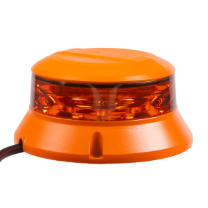 LED maják oranžový 12/24V - 24x1,5W LED / oranžový hliníkový obal / ECE R65 / pro pevnou montáž (ø110x54,6mm)