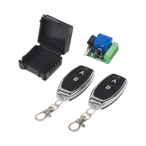 Diaľkovo ovládaný spínač 12V / 1 x 10A, 2x ovládač